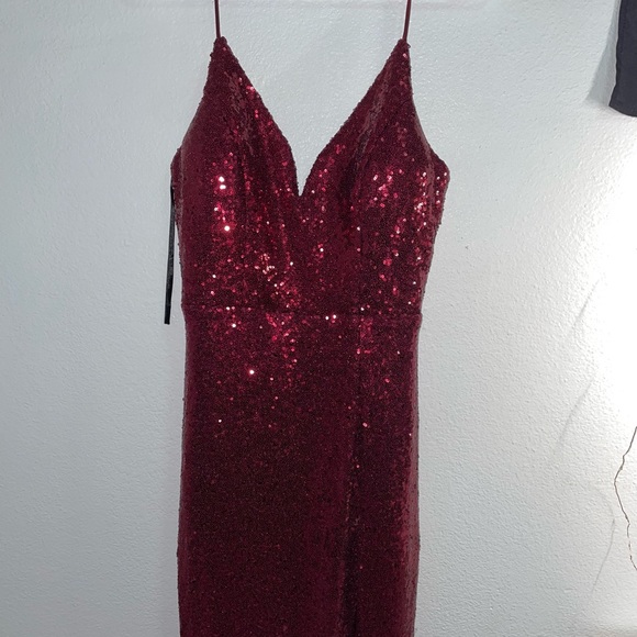 b smart red sequin dress Juniors' B. Smart Halter Sequin Bodycon Mini Dress